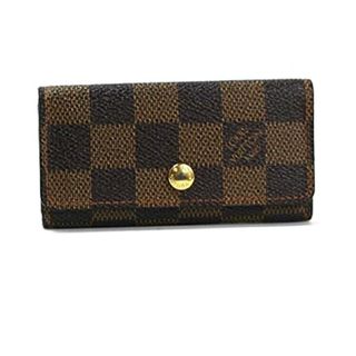ルイヴィトン(LOUIS VUITTON)のルイ ヴィトン ダミエ ミュルティクレ4 4連キーケース N62631 イニシャル入り 中古 ABランク LOUIS VUITTON ｜ビトン ヴィトン メンズ 男女兼用 鍵 キー【送料無料】(キーケース)