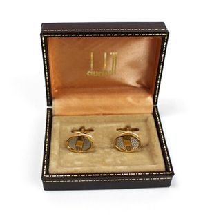 ダンヒル(Dunhill)のダンヒル  カフス ゴールド×シルバー 中古 Aランク dunhill ｜アクセサリー メンズ 男性用 ビジネス 仕事 スーツ小物 カフスボタン ケース付き  【ネコポス送料無料】(カフリンクス)