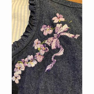 PINK HOUSE - ピンクハウス ストロベリー いちご 刺繍 Gジャンの PINK HOUSE - ピンクハウス ストロベリー いちご 刺繍 Gジャンの