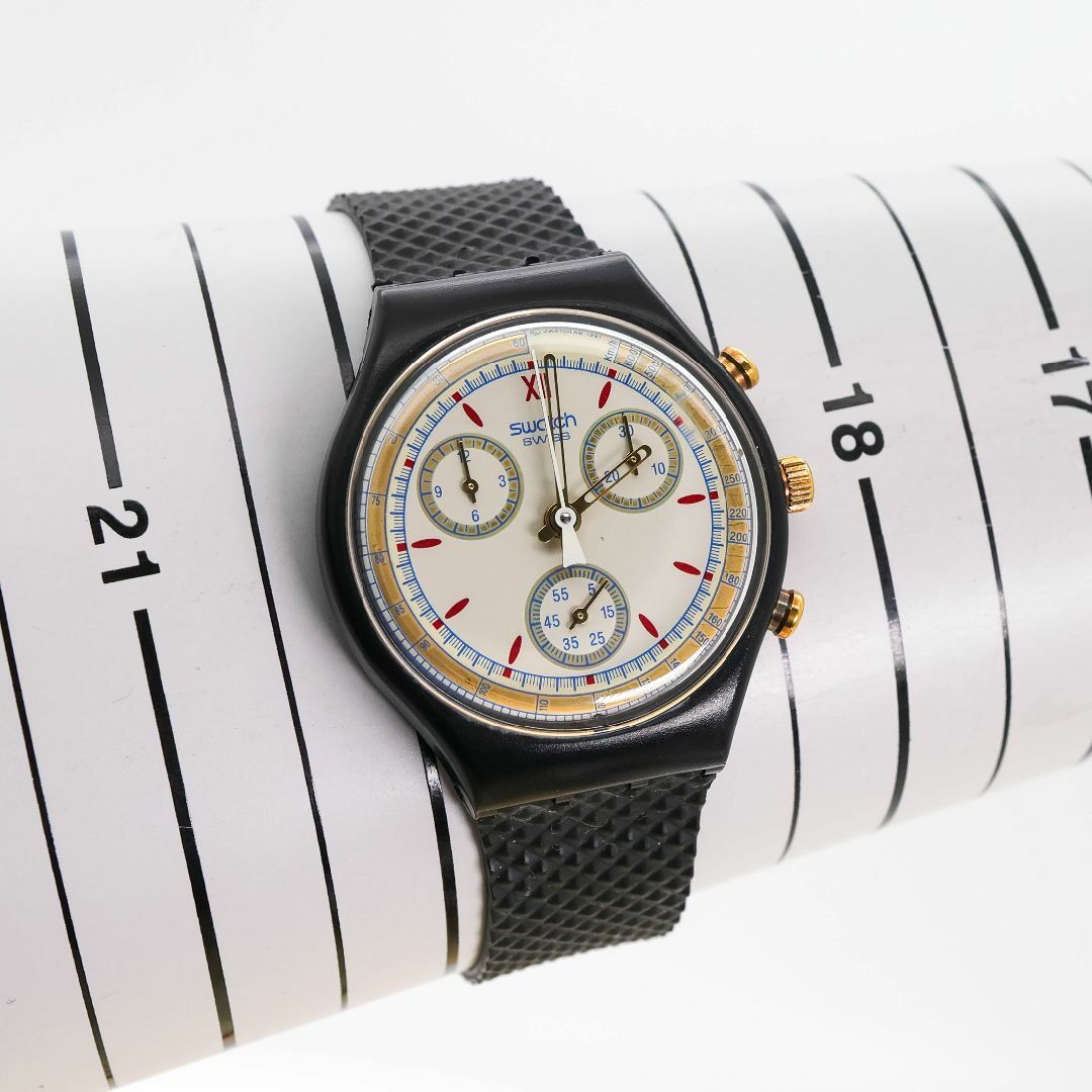 稼働 swatch 腕時計 クロノグラフ ヴィンテージ 新品電池