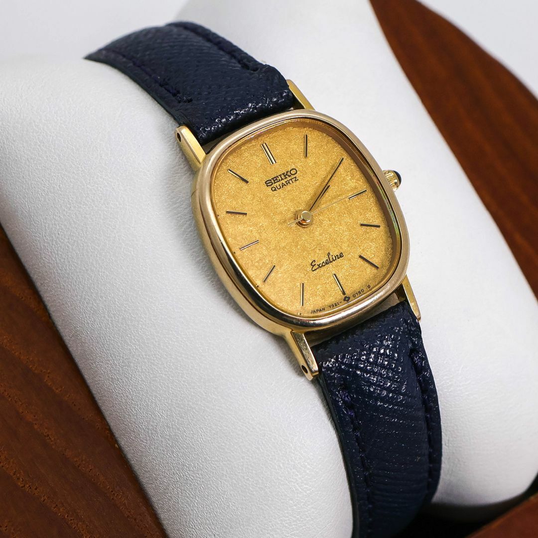 SEIKO - 稼働 SEIKO EXCELINE 腕時計 10Kベゼル 美品 新品電池 SEIKO - 稼働 SEIKO EXCELINE 腕時計 10Kベゼル 美品 新品電池