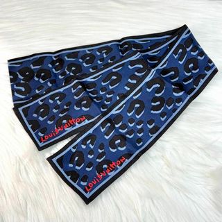 LOUIS VUITTON(バンダナ/スカーフ ・ ブルー・ネイビー/青色系 LOUIS VUITTON(バンダナ/スカーフ ・ ブルー・ネイビー/青色系