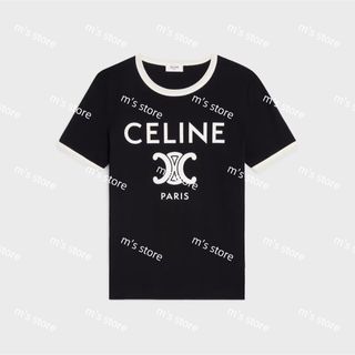 CELINE(Tシャツ(半袖/袖なし) ・ ブラック/黒色系)のフリマ CELINE(Tシャツ(半袖/袖なし) ・ ブラック/黒色系)のフリマ