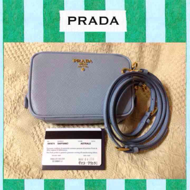 PRADA＊サフィアーノ2wayポシェット＊美品ショルダーバッグ