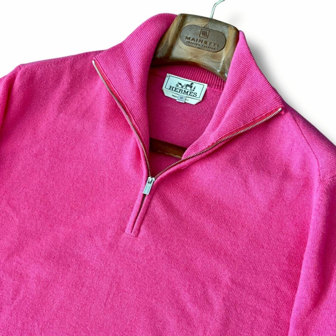 極美品 Mサイズ『エルメス』カシミア100% ハーフジップ ニット 極美品 Mサイズ『エルメス』カシミア100% ハーフジップ ニット