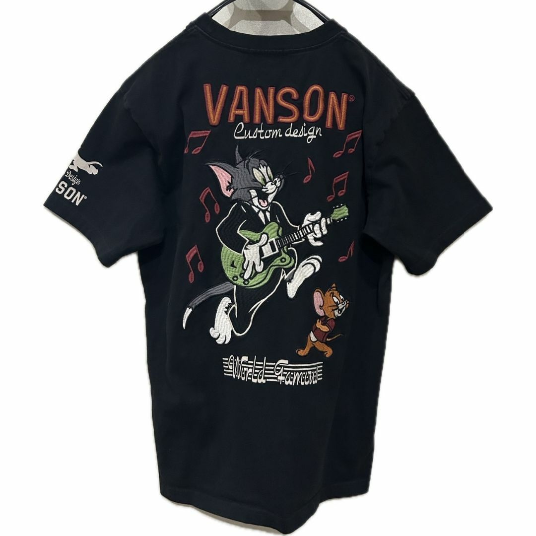 VANSON - ＊VANSON×トムとジェリー TOM&JERRY 刺繍 半袖Tシャツ L