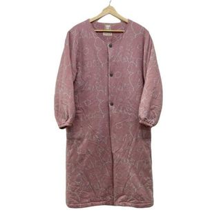 ソウソウ(SOU・SOU)のSOU・SOU(ソウソウ) コート サイズM レディース - ライトピンク×ライトグレー 長袖/Wacoal/中綿/ルームコート/秋/冬(その他)