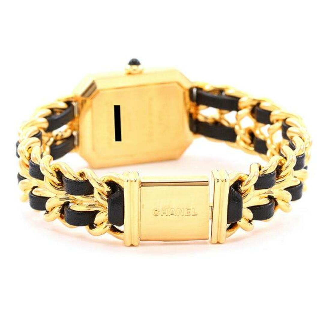 美品　シャネル 腕時計　プルミエール Ｌ　ゴールド　 ブレスレット　チェーン CHANEL シャネル プルミエール L 腕時計 金メッキ×レザー
