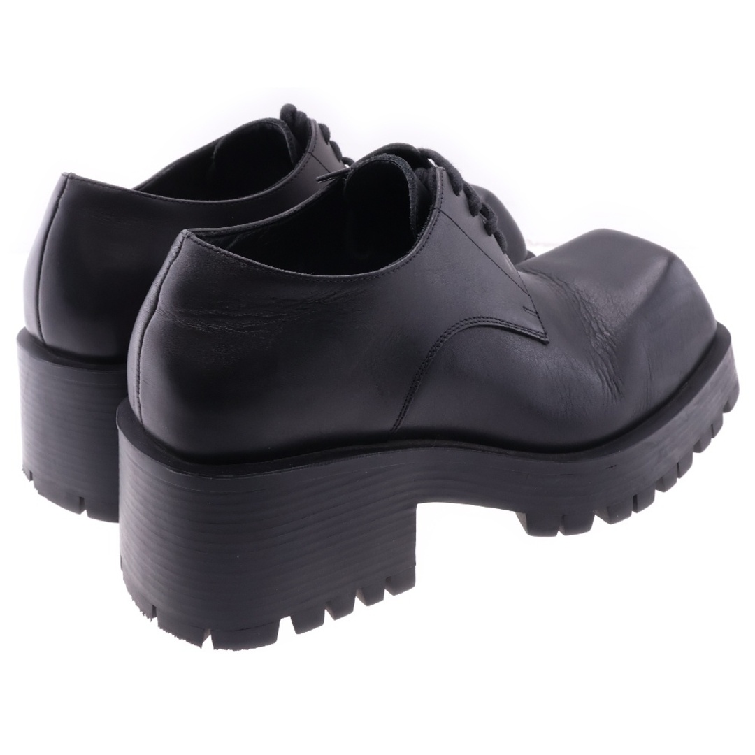 【2024 新作】 BALENCIAGA バレンシアガ 678410 ブラック レザーシューズ ダービー トルーパー Shoes Derbey Trooper 靴