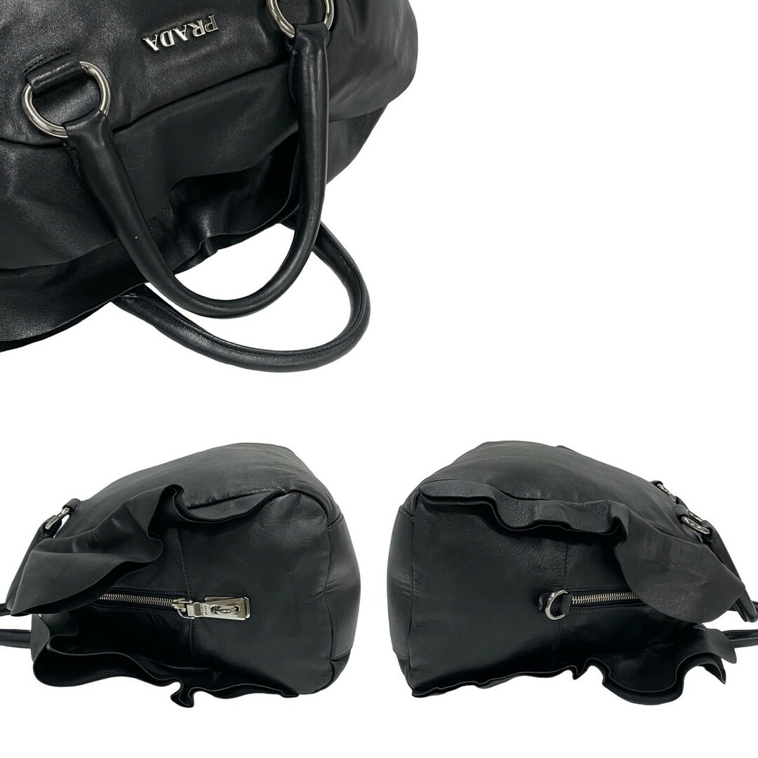 PRADA - 極 美品 希少品 PRADA プラダ ロゴ 金具 レザー 本革 PRADA - 極 美品 希少品 PRADA プラダ ロゴ 金具 レザー 本革