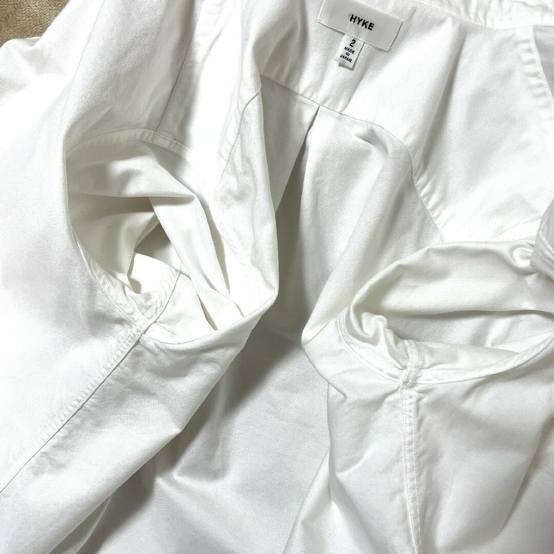 HYKE - 美品【HYKE】長袖シャツ 厚地コットン100% ボタンダウン HYKE - 美品【HYKE】長袖シャツ 厚地コットン100% ボタンダウン