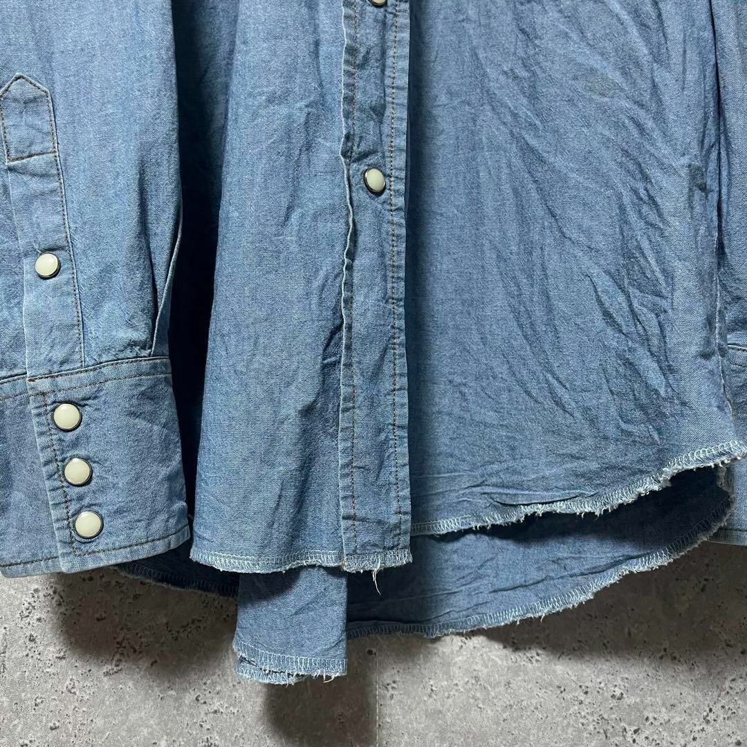SHIPS別注】Wrangler: ノーカラーデニムシャツワンピース◇(502382609) | シップス ウィメン(SHIPS WOMEN) - d  fashion