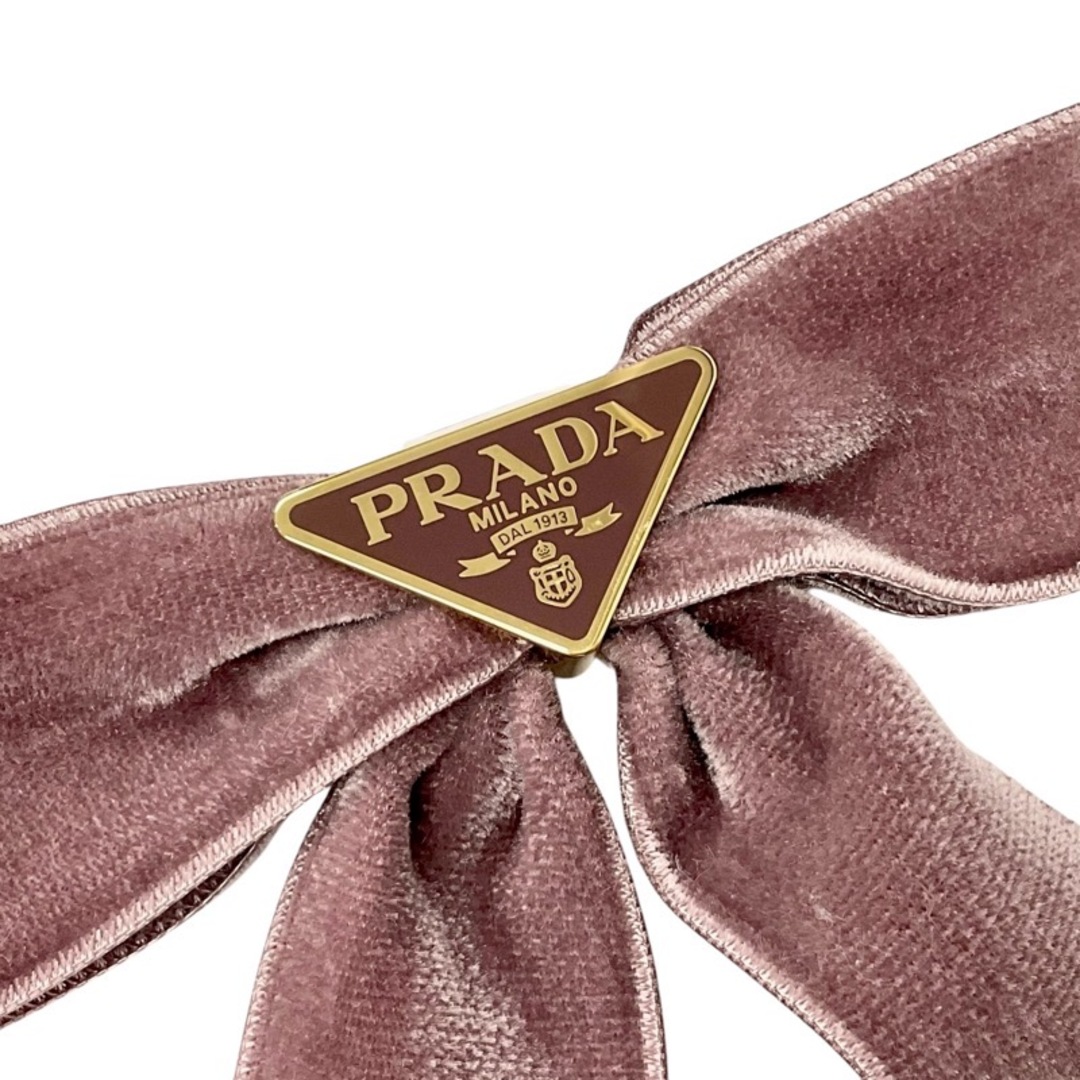 PRADA - プラダ PRADA ヘアアクセサリー ピンク ゴールド リボン PRADA - プラダ PRADA ヘアアクセサリー ピンク ゴールド リボン