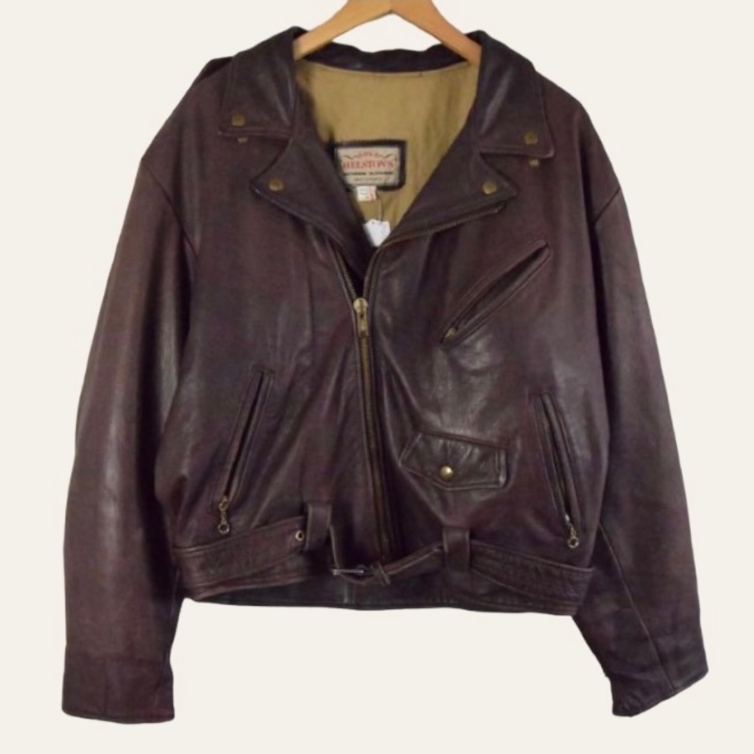 VINTAGE - 【フランス製】HELSTON'S レザーライダースジャケット