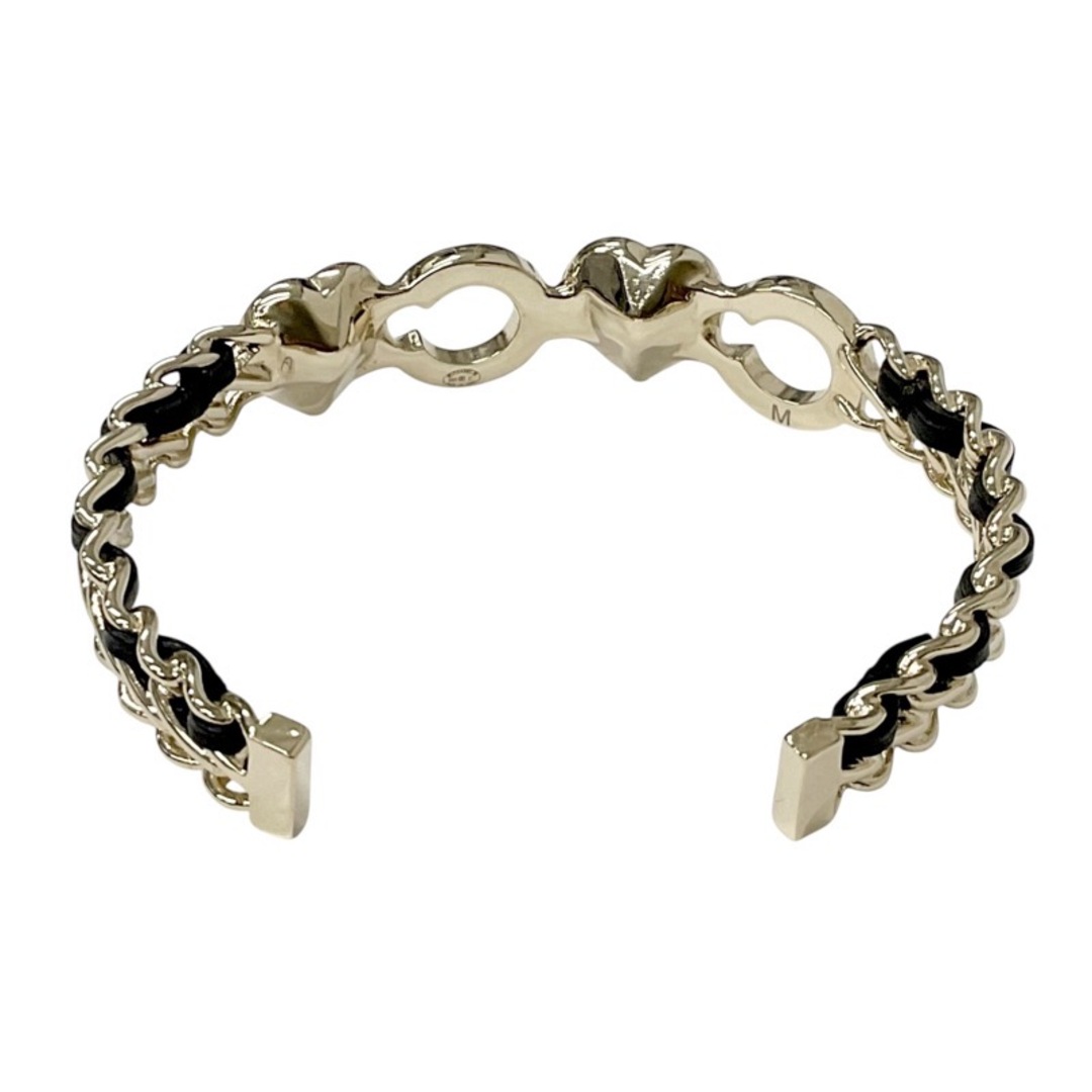 CHANEL - シャネル CHANEL ブレスレット バングル カフ ゴールド ブラック ロゴ ハート パール ラインストーン CHANEL - シャネル CHANEL ブレスレット バングル カフ ゴールド ブラック ロゴ ハート パール ラインストーン