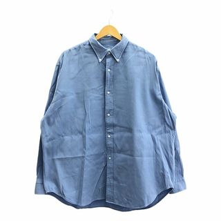 A.PRESSE / アプレッセ | BD Shirt / ボタンダウン オーバーシャツ | 2 | ブルー | メンズ(Tシャツ/カットソー(七分/長袖))