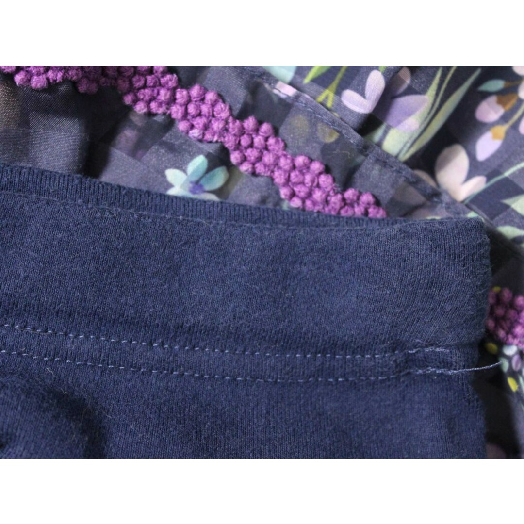 【春物 新入荷!】〓アナスイミニ/ANNA SUI mini〓140cm キュロットスカート/キュロットパンツ/ショートパンツ 紺×マルチカラー  【中古】 子供服 キッズ kids ジュニア 女の子 春 bottoms 812052