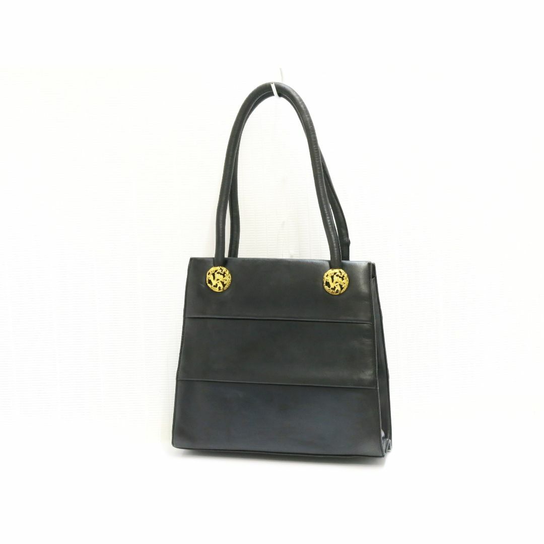 Salvatore Ferragamo - フェラガモ　ヴィンテージ　トートバッグ　レザー　黒　Salvatore Ferragamo　18697212