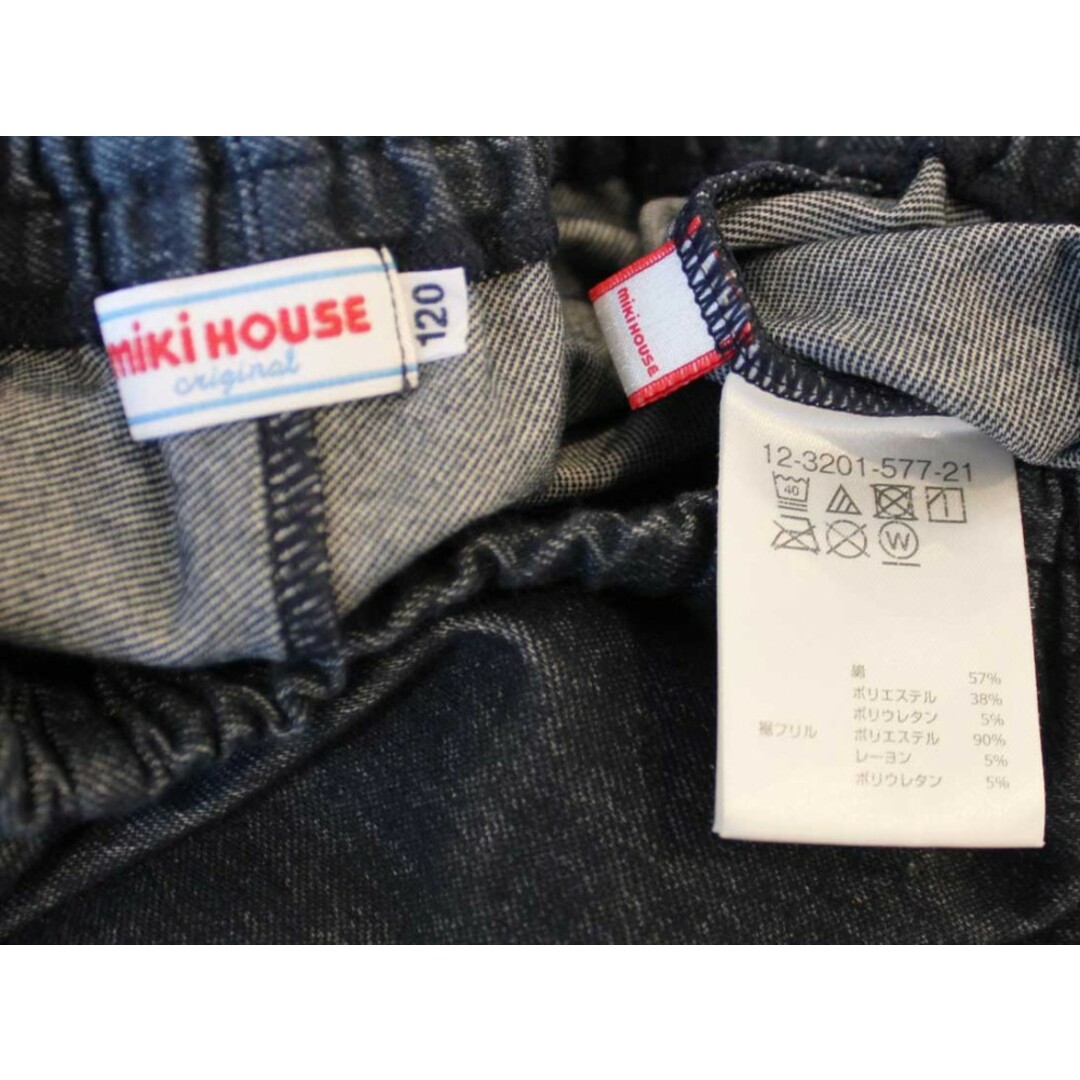 【春夏物 新入荷!】現行[ミキハウス/mikihouse]120cm 半端丈パンツ/クロップドパンツ 紺【中古】子供服 キッズ kids 女の子  春夏秋冬 bottoms 812052