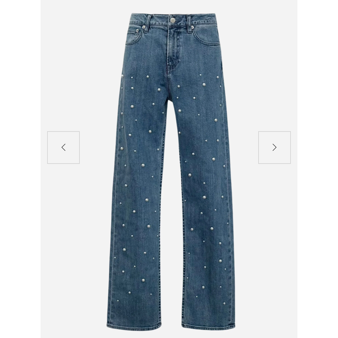 eimy istoire - シェリエ　pearl denim pants デニムパンツ