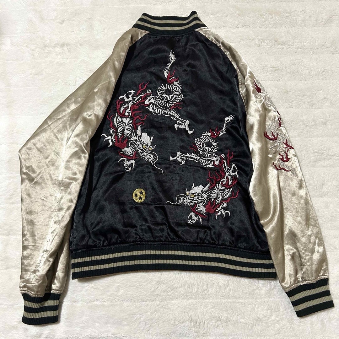亀金魚柄刺繍リバーシブルスカジャン(RKJ-011)◇龍桜｜アウター