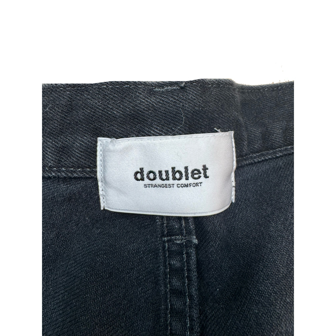 doublet(ダブレット)のdoublet  ダブレット 黒シルク SILK ハイウェストデニム  サルエル メンズのパンツ(デニム/ジーンズ)の商品写真