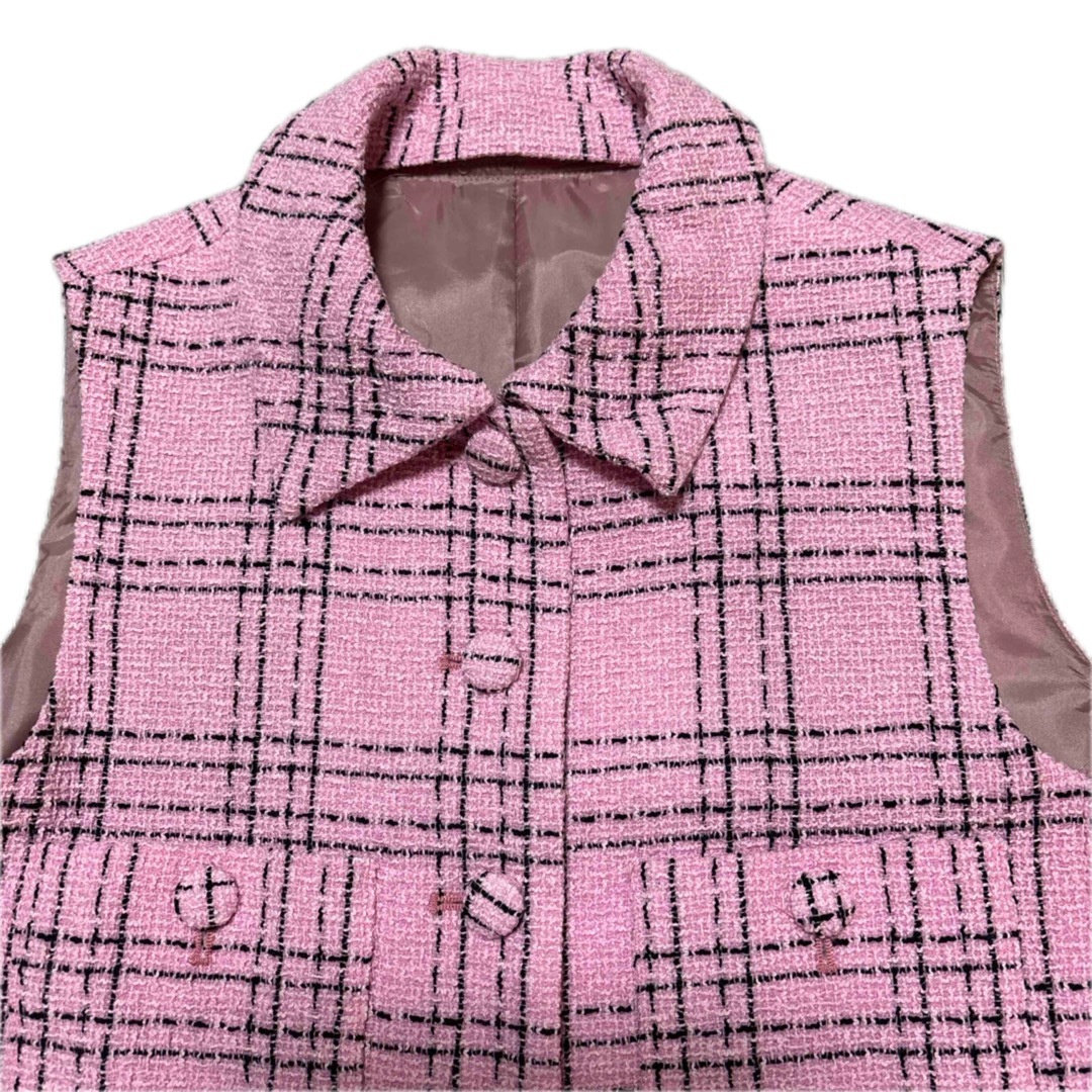 eimy istoire - シェリエ sketch check tweed vest ベスト