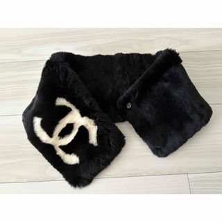 CHANEL - 未使用シャネルココマーク オリラグ ファー カシミア CHANEL - 未使用シャネルココマーク オリラグ ファー カシミア