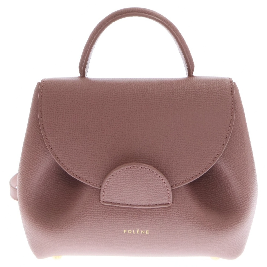 POLENE ポレーヌ Numero Un Nano ヌメロ ウン ナノ 2WAY レザー ショルダーバッグ ハンドバッグ ピンク レディース