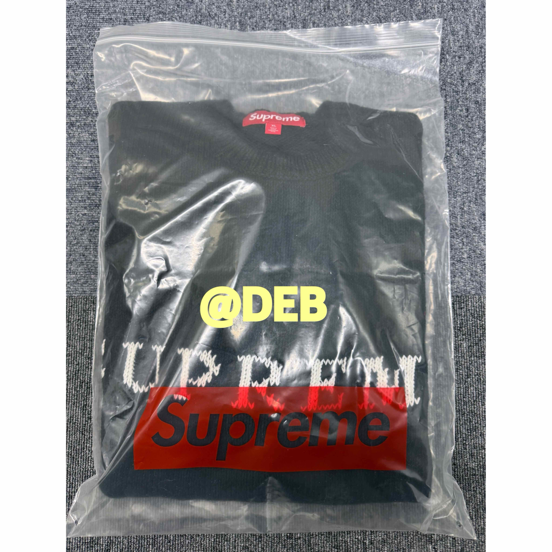 Supreme - Supreme Contrast Logo Sweater Black XLの通販 by Supreme - Supreme Contrast Logo Sweater Black XLの通販 by