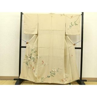 平和屋着物○京加賀糸目友禅作家 山崎巌 訪問着 草花文 正絹 平和屋着物○京加賀糸目友禅作家 山崎巌 訪問着 草花文 正絹