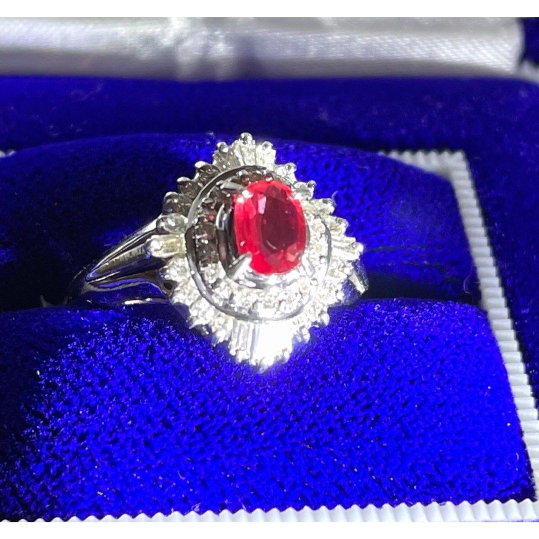 天然ルビー1.41ct 天然ダイヤモンド1.03ct PT900 リング 鑑別