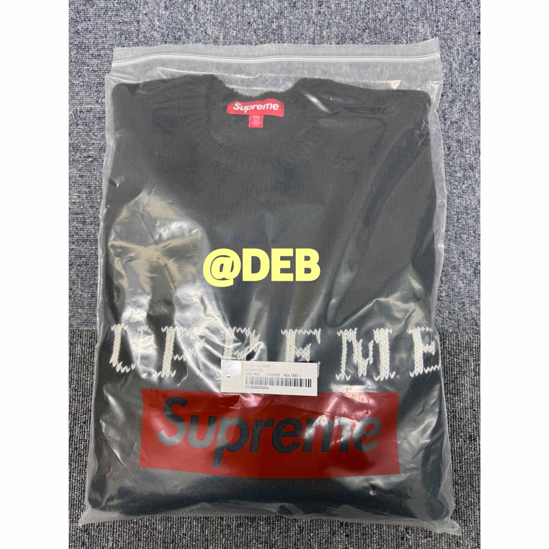 Supreme - Supreme Contrast Logo Sweater Black XXLの通販 by Supreme - Supreme Contrast Logo Sweater Black XXLの通販 by