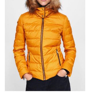 ZARA - ザラ WIND PROTECTION セミロング丈フード付きダウン ZARA - ザラ WIND PROTECTION セミロング丈フード付きダウン