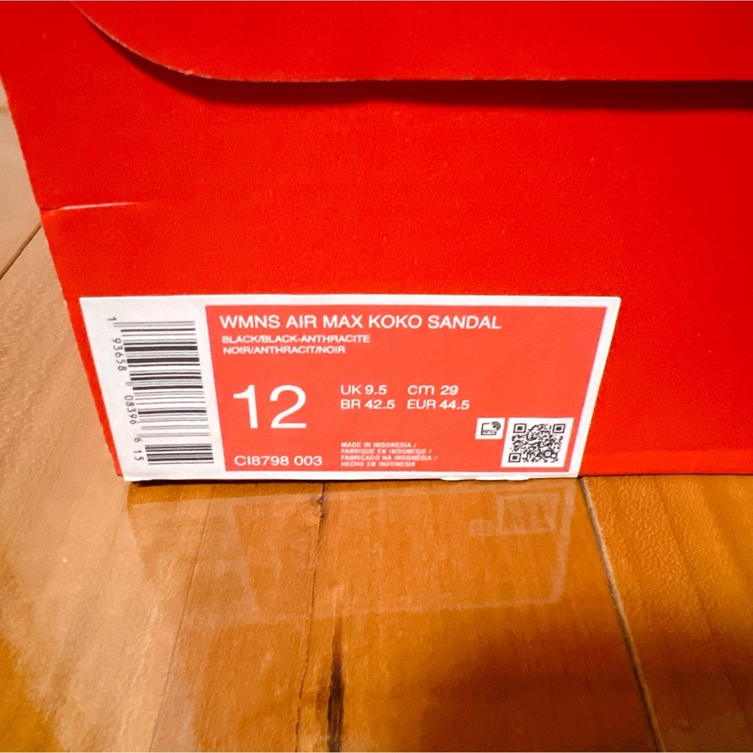 NIKE - ナイキ エアマックス ココ サンダル ブラック 29cm 新品 NIKE - ナイキ エアマックス ココ サンダル ブラック 29cm 新品
