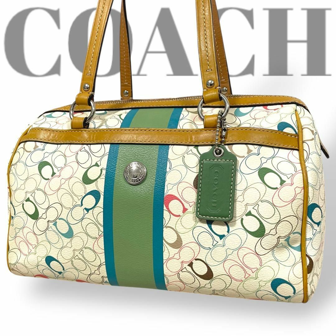 Coach(コーチ)】シグネチャーミニボストンバッグ - バッグ Coach(コーチ)】シグネチャーミニボストンバッグ - バッグ