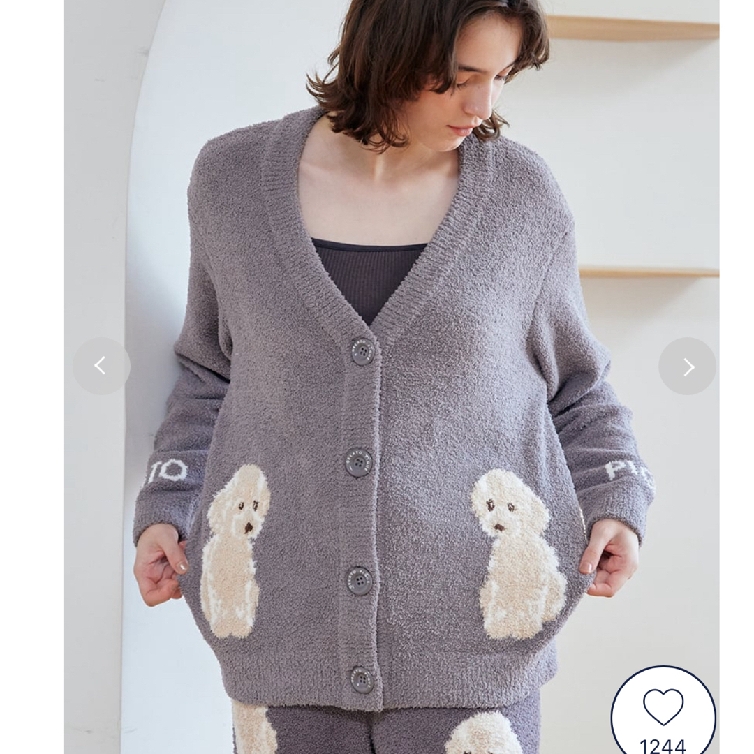 gelato pique - 【UNISEX】トイプードルジャガードカーディガン gelato pique - 【UNISEX】トイプードルジャガードカーディガン