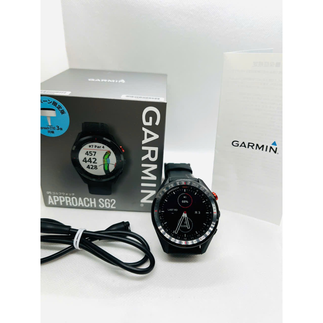 【新品同様】GARMIN Approach S62 ブラック ☆未使用バンド☆ 【新品同様】GARMIN Approach S62 ブラック ☆未使用バンド☆