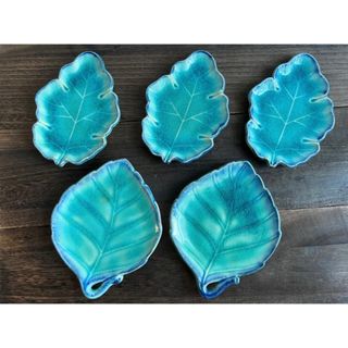 【新品】葉っぱのお皿(5つ)(食器)