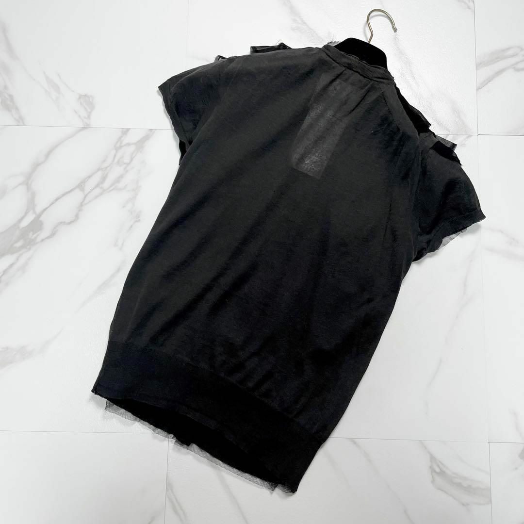 希少✨️sacai サカイ ブラウス フリル シルク ボウタイ チュール 2 希少✨️sacai サカイ ブラウス フリル シルク ボウタイ チュール 2