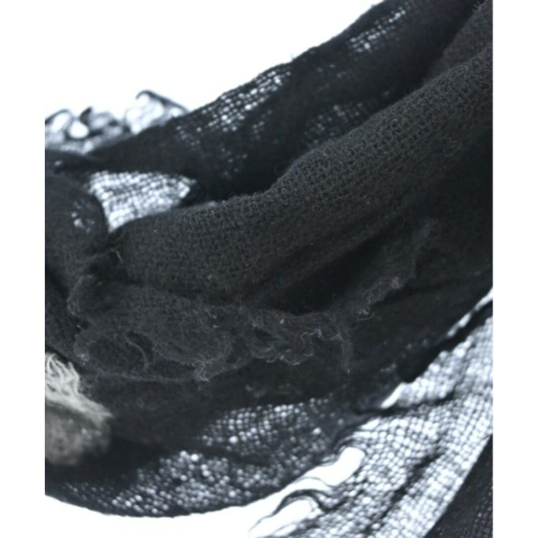 Yohji Yamamoto - YOHJI YAMAMOTO ヨウジヤマモト ストール - 黒 Yohji Yamamoto - YOHJI YAMAMOTO ヨウジヤマモト ストール - 黒