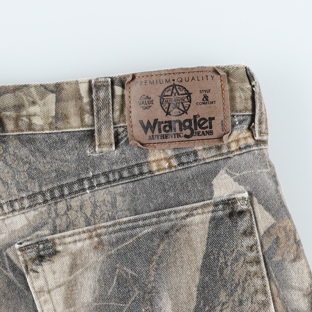古着 ラングラー Wrangler 迷彩柄 リアルツリーカモ ダブルニー テーパードデニムパンツ メンズw32相当 /eaa522055