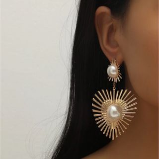 パールアクセサリー＊ハートピアス(ピアス)