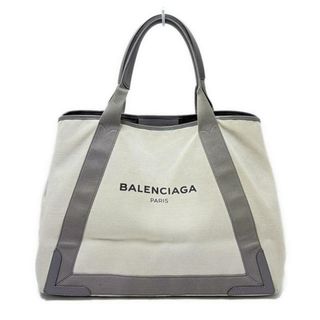 バレンシアガ(BALENCIAGA)のBALENCIAGA(バレンシアガ) トートバッグ ネイビーカバスM 339936 アイボリー×グレー レザー(トートバッグ)