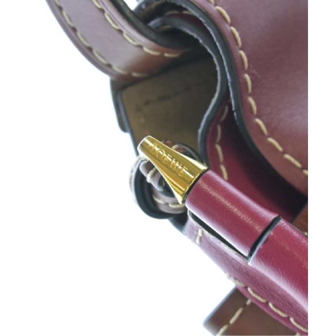 LOEWE ロエベ ショルダーバッグ 赤x茶 - 4502525F0008 LOEWE ロエベ ショルダーバッグ - 赤x茶 【古着】【中古】