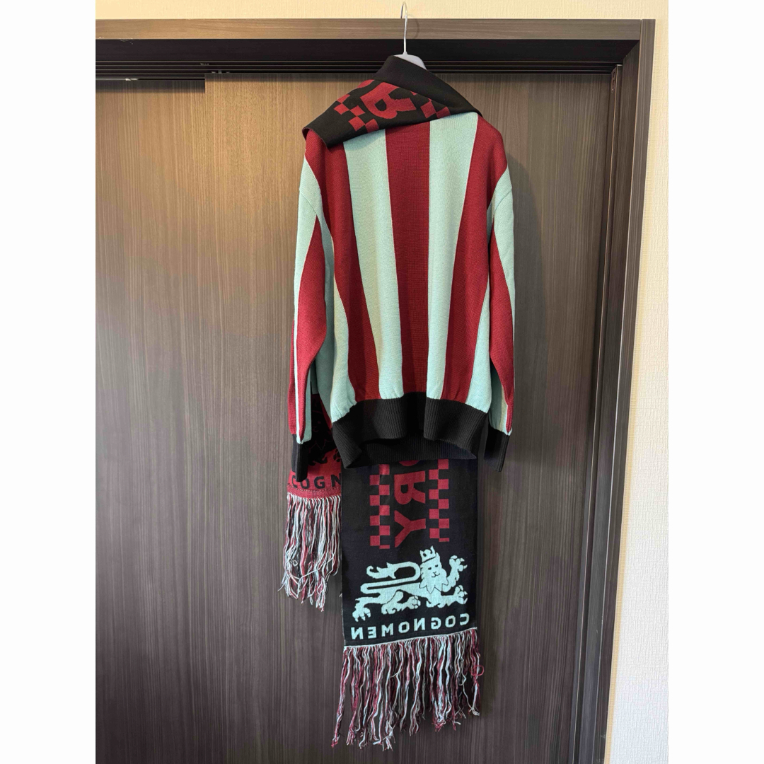 未使用】COGNOMEN コグノーメン FOOTBALL SCARF KNIT 未使用】COGNOMEN コグノーメン FOOTBALL SCARF KNIT