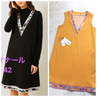 LEONARD - 近年未使用 LEONARD レオナール カンカン ワンピース LEONARD - 近年未使用 LEONARD レオナール カンカン ワンピース