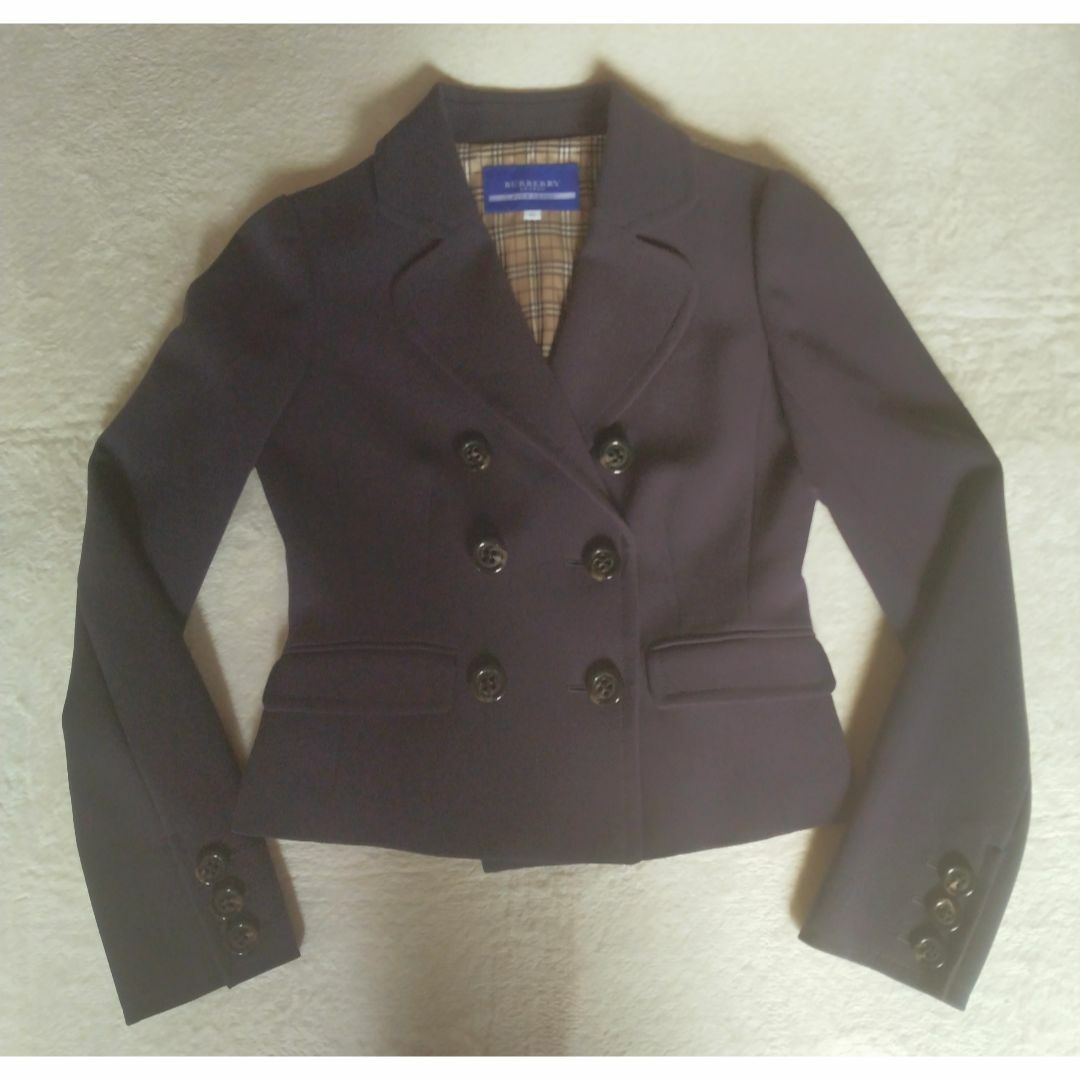 ☆極美品□BURBERRY □テーラードジャケット□ネイビー□36☆ ☆極美品□BURBERRY □テーラードジャケット□ネイビー□36☆