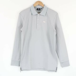 美品 1PIU1UGUALE3 ウノピュウノウグァーレトレ GRT204 ジローラモコラボ ゴルフポロシャツ V(L) ポリエステル100％ 長袖 トップス スポーツウェア メンズ HU1348A83 (ウエア)