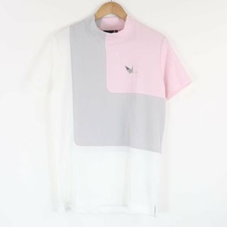美品 1PIU1UGUALE3 ウノピュウノウグァーレトレ GRT118 戸賀敬城 別注 S/S MOCK モックネック ゴルフトップス IV(M) ポリエステル100％ 半袖 トップス スポーツウェア メンズ HU1353A83 (ウエア)